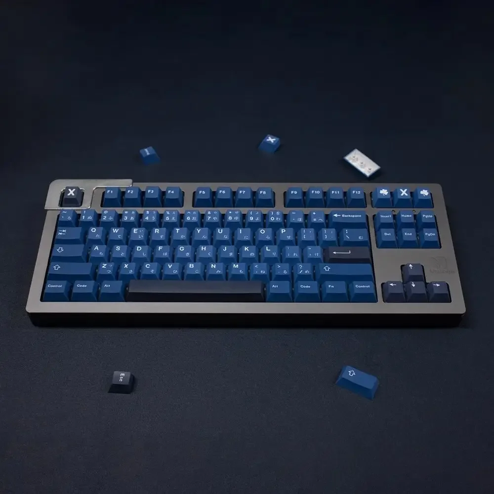 

R1 Striker Keycap Синий PBT Сублимационный полный набор Оригинальная заводская высокоадаптируемая механическая клавиатура