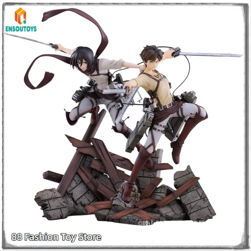 Pre-sale in September 2026 Original ENSOUTOYS Attack on Titan Eren Yeager / Mikasa Ackerman Animation Ornament Statue Collection
