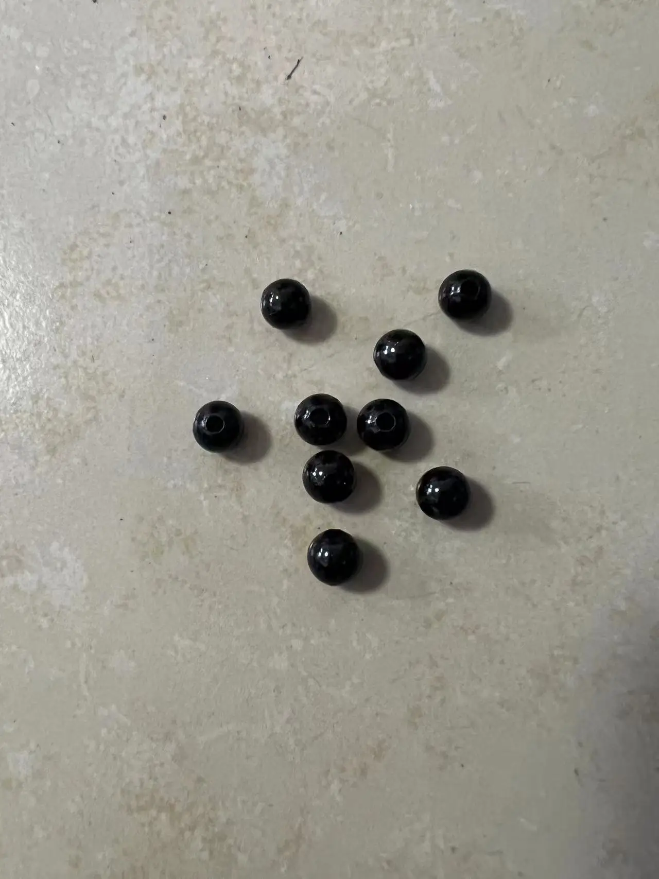 Customized300 Gram 5mm/6mm/8mm/10mm/12mm/16mm/20mm Black Matte Acrylic Pearl Beads For Chunky Kids Necklace/DIY/Hand Made