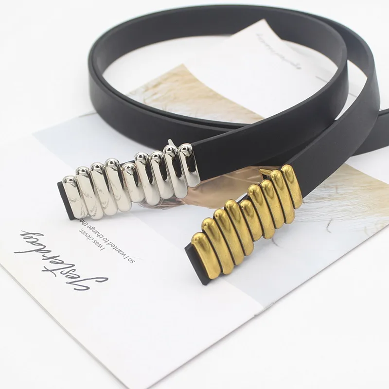 حزام نسائي عصري - لهجة سبائك ذهبية عتيقة، حزام خصر قابل للتعديل لملابس غير رسمية ومكتبية، مثالي للسراويل وفساتين ماكسي #3