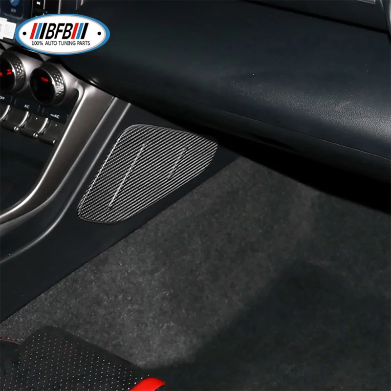 2pcs Interior Trims Dry Carbon Center Console Side Knee Pad Cover For Subaru BRZ For Toyota GR86 2021+