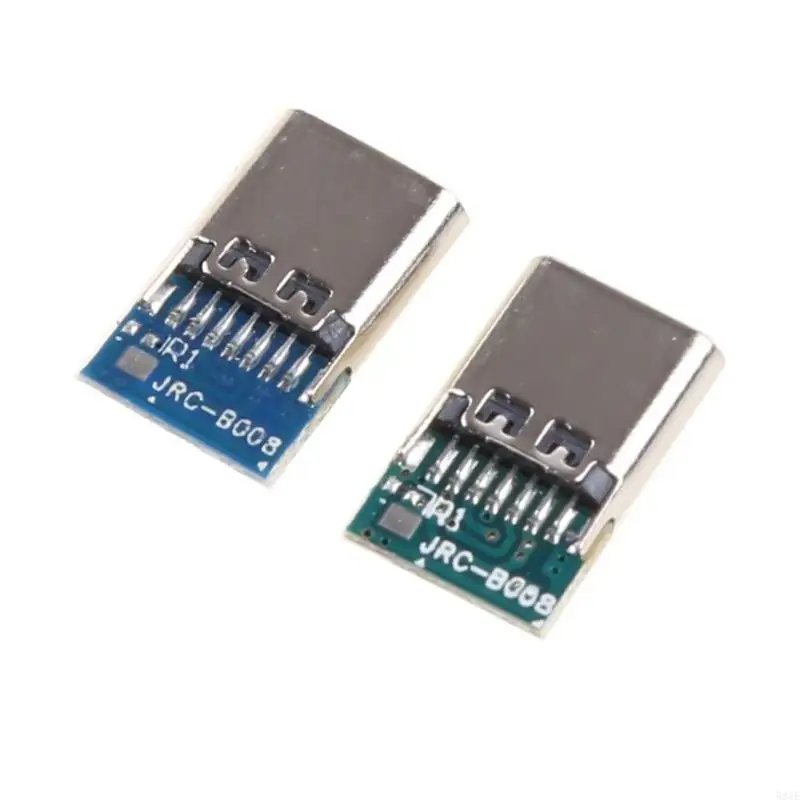 581E 2 Pcs USB Type-C 16 Pin Female Solder USB for Data Transmission Charging