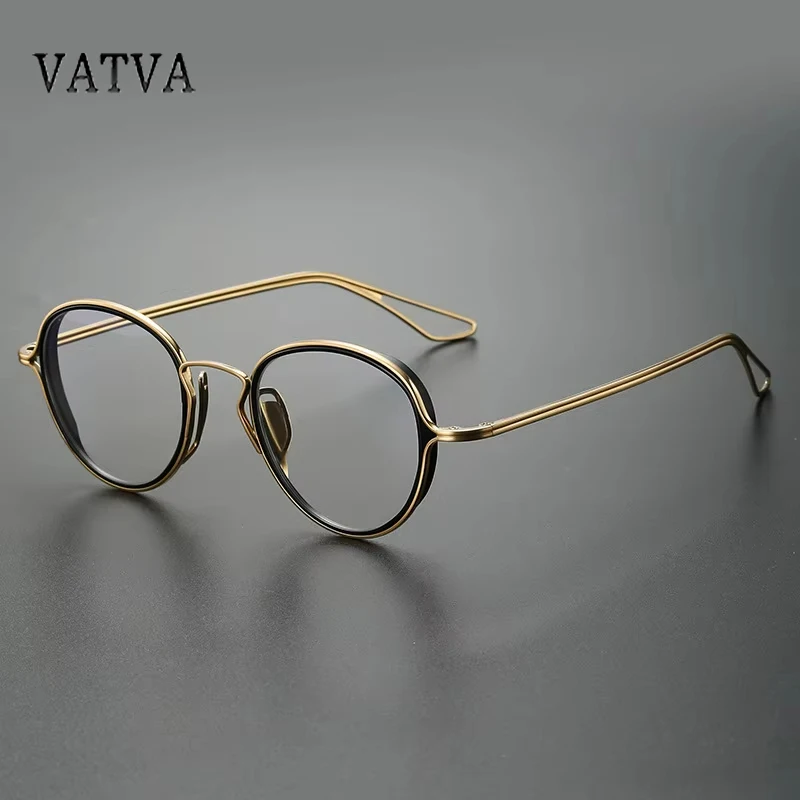 Pure Titanium Round Glasses Eye Glasses Frames For Men Optical Eyeglasses Myopia Reading Women Personalized Eyeglasses