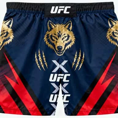 

UFC New MMA Fighting Competition Men's and Women's Quick-drying, Sweat-absorbing and Breathable Boxing Training Wolf-head Shorts