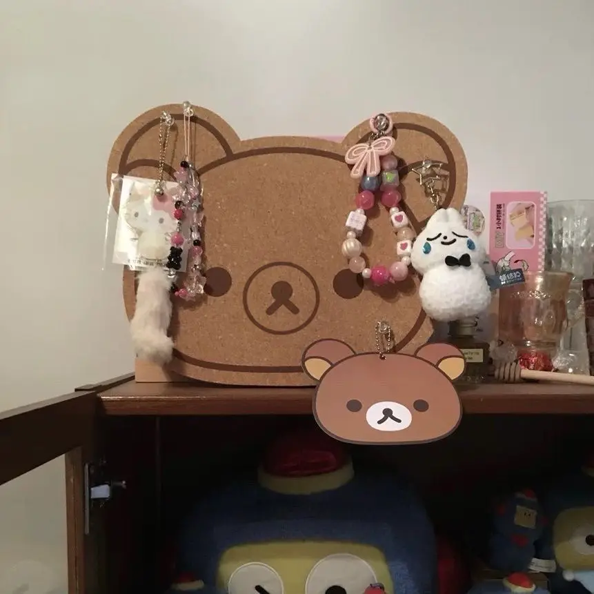 Cartoon Rilakkumas Felt Board Kawaii Rilakkumas Bear Wall Sticker Message Board Photo Board Dolls Hanging Board Wall Home Decor