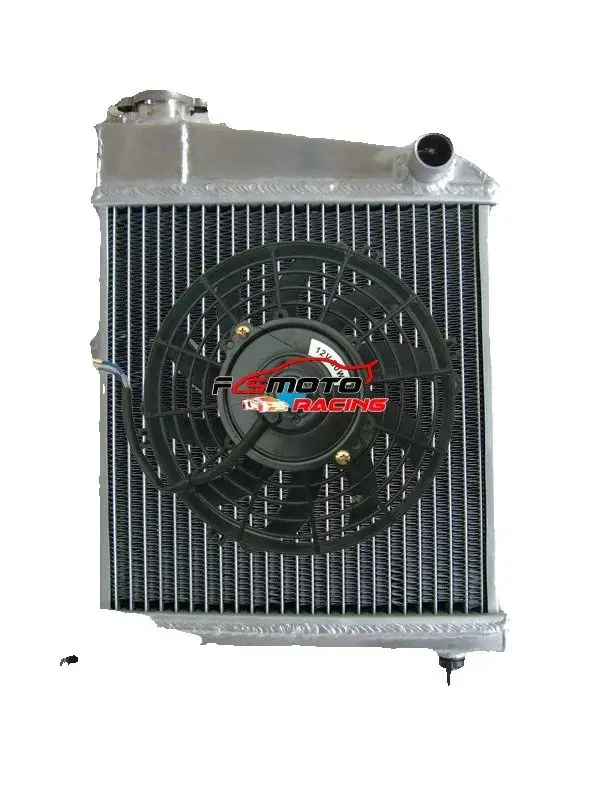 For AUSTIN ROVER MINI COOPER & MORRIS Aluminum Radiator + FAN
