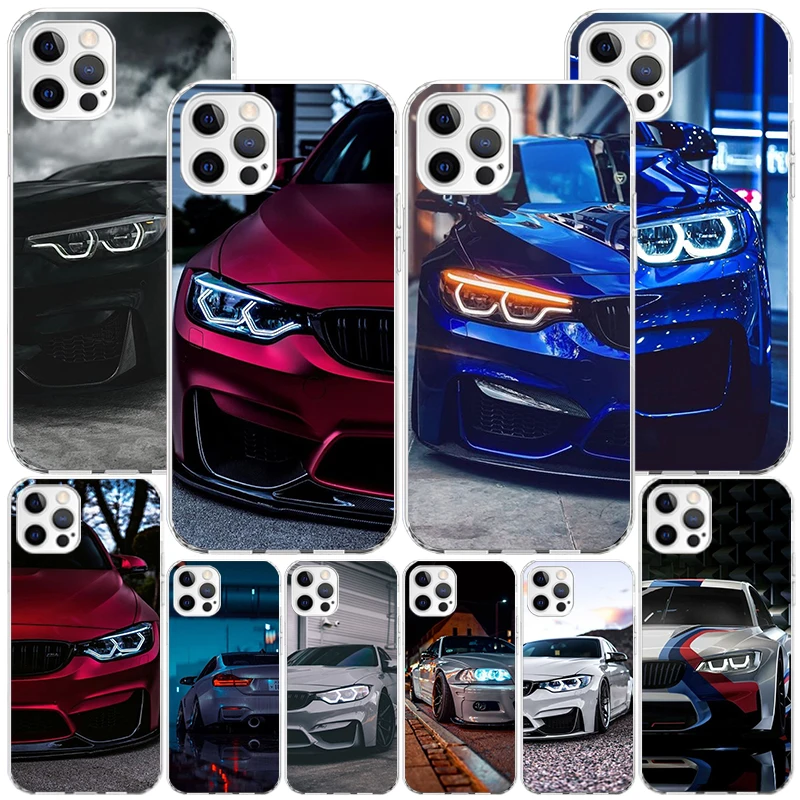 Blue Red Car for B-Bmw Phone Case For iPhone 16 Pro Max 15 + 14 Plus 11 12 13 Mini Xs X XR 7 8 SE Personalized Gift Print Cover