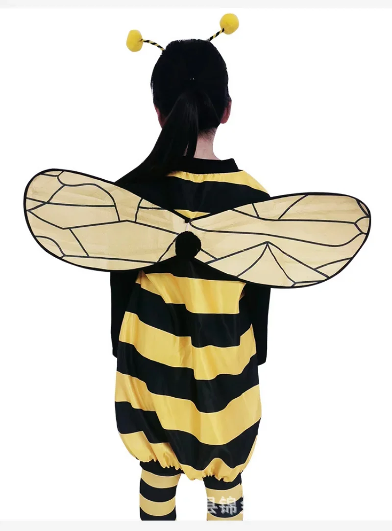 Cosplay Kids Cute Bee Costume Adult Ladies Ladybird Fancy Dress Costume Girls Fairy Costume Bee Wing Headband Dress Up Outfit