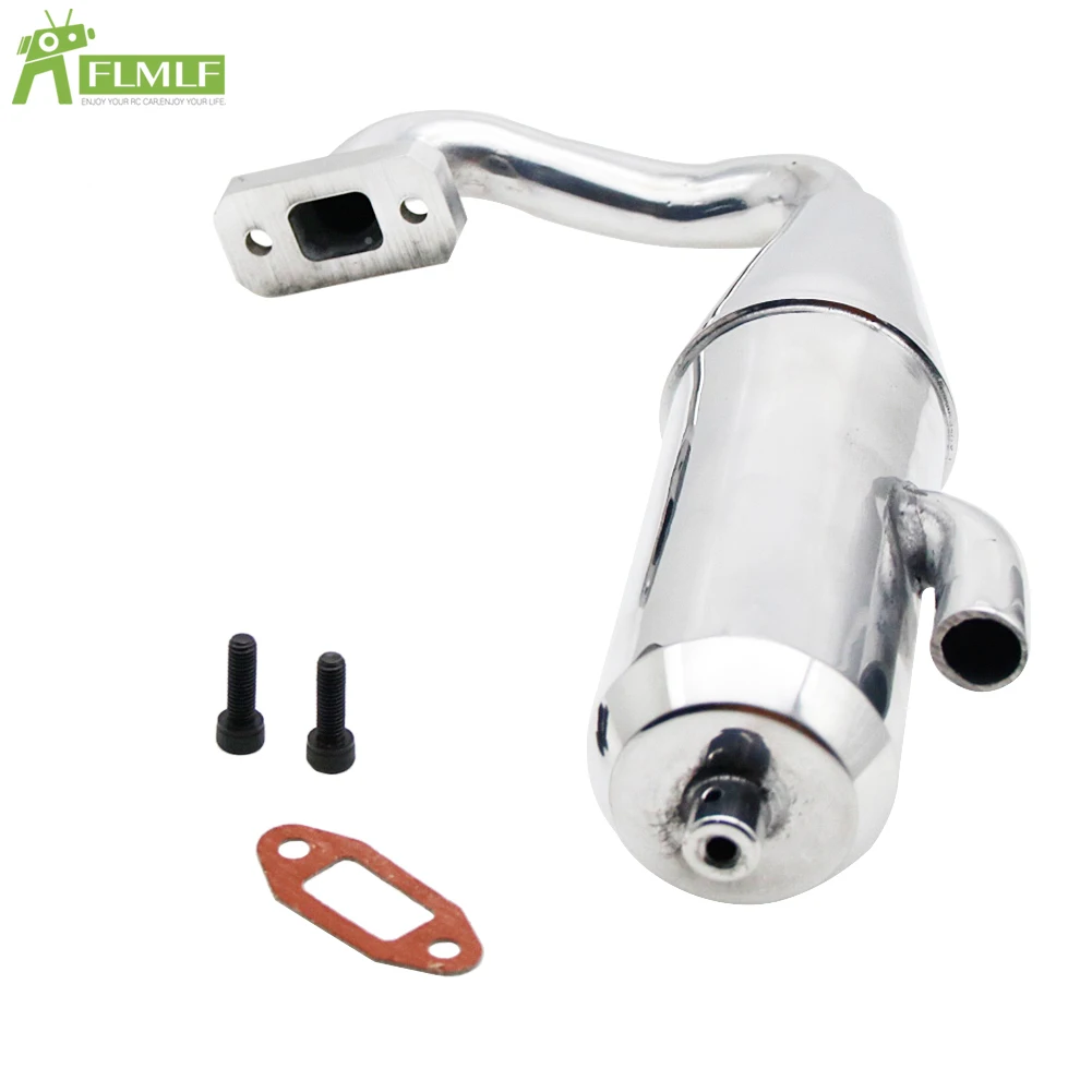 Alloy Aluminum Engine Exhaust Pipe Fit for 1/5 HPI FG Monster Hummer Truck ROFUN ROVAN Big Monster Rc Car Toys Games Parts