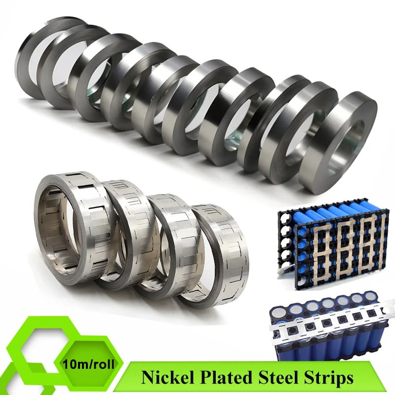 Nickel Plated Strip 18650 Li-ion Battery Nickel Sheet Plate 0.1 0.12 0.15 0.2mm Steel Belt Spot Welding Machine Battery Welders