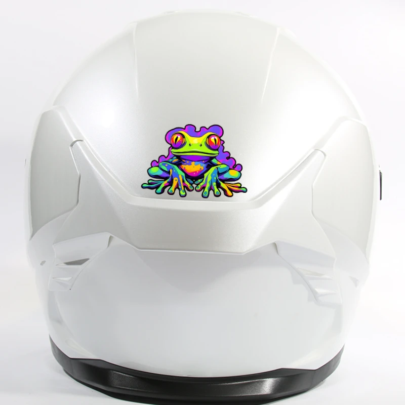 Frog Motorcycle Stickers Motorbike Fuel Tank Front Cowl Side Panels Helmet Decoration Auto Window Bumper Cartoon Vinyl Decals