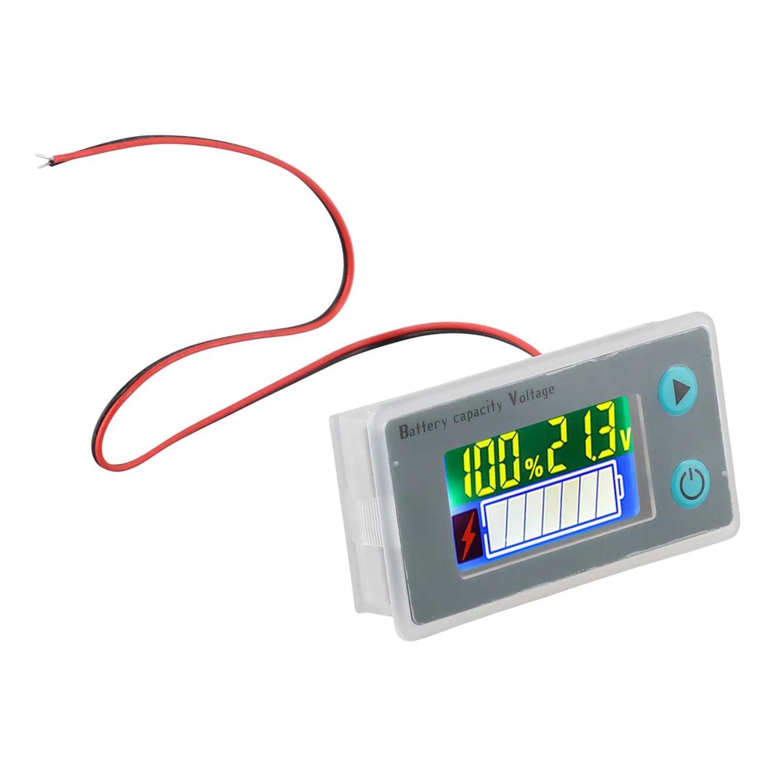 مقياس جهد LCD ذكي مصمم لبطاريات حمض الحديد الليثيوم مع التحكم في مفتاح المفتاح وتوقيت قابل للتعديل