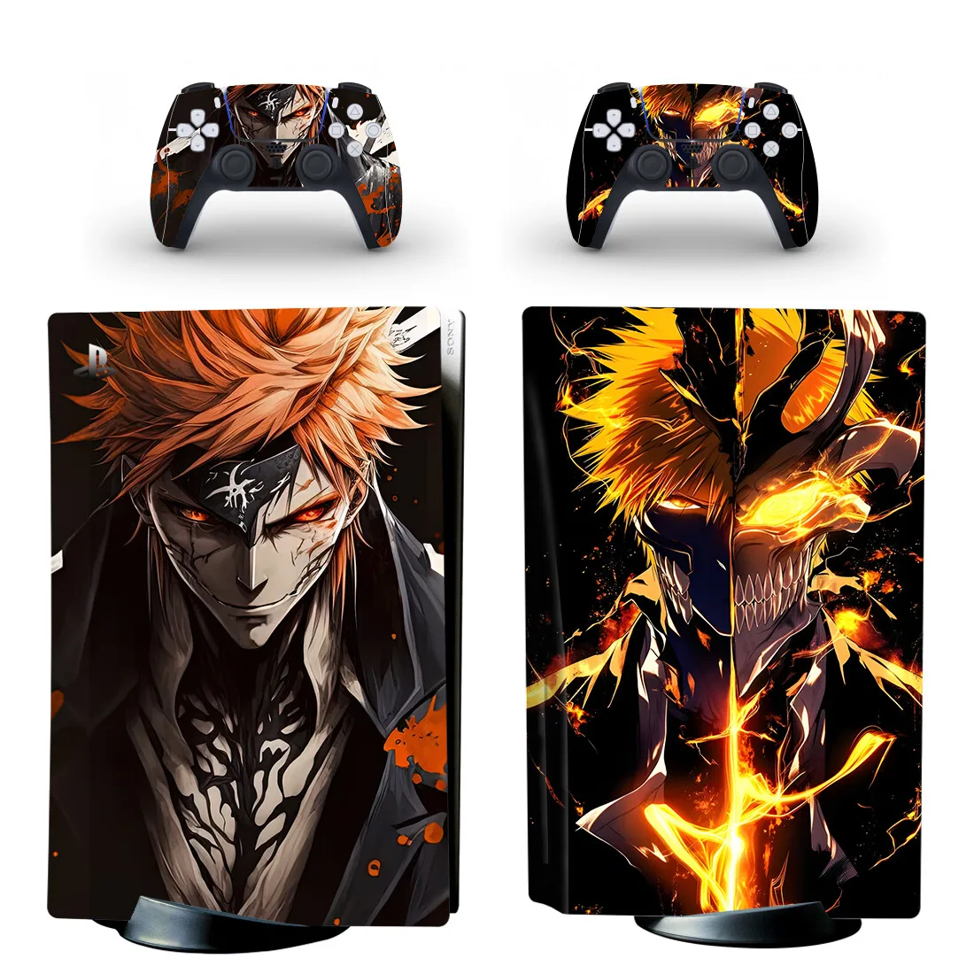 anime-bleach-ps5-disco-pele-adesivo-decalque-capa-para-console-e-2-controladores-ps5-disco-skin-vinil