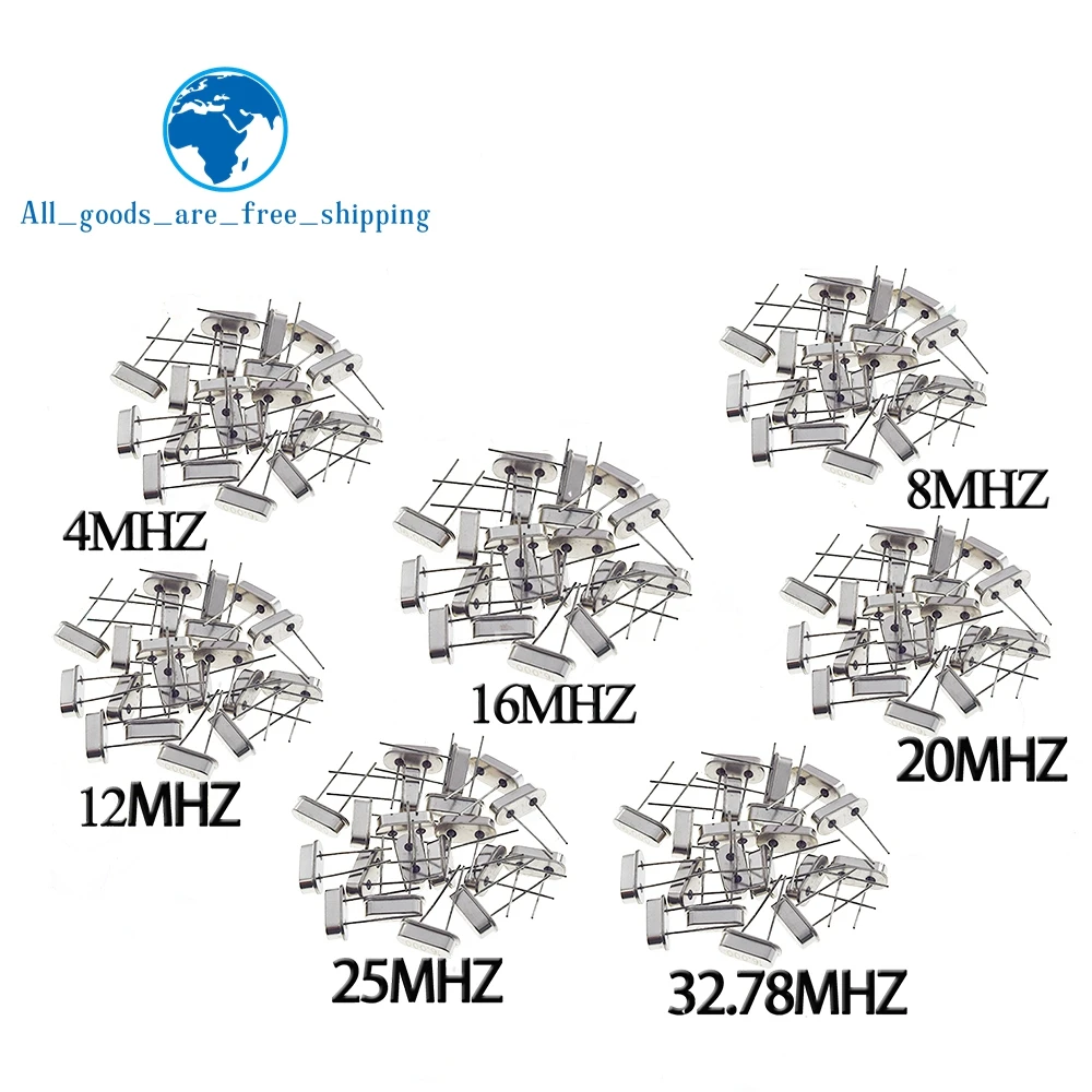 TZT 10/100PCS HC-49S 4Mhz 6Mhz 8Mhz 12Mhz 16Mhz 20Mhz 24Mhz 4.000mhz 8.000mhz Crystal oscillators