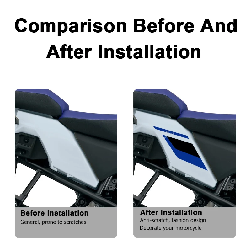 POSFIRA Motorcycle Rear Seat Panel Stickers Vinyl Decals for Suzuki V-Strom 1050 DE V Strom 1050DE 2023-2026 2025 Accessories