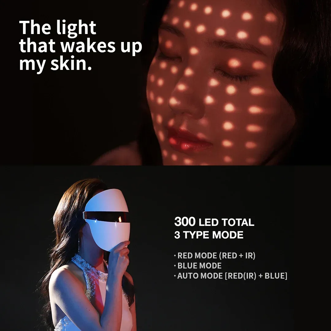 3-colour LED face mask, view 4