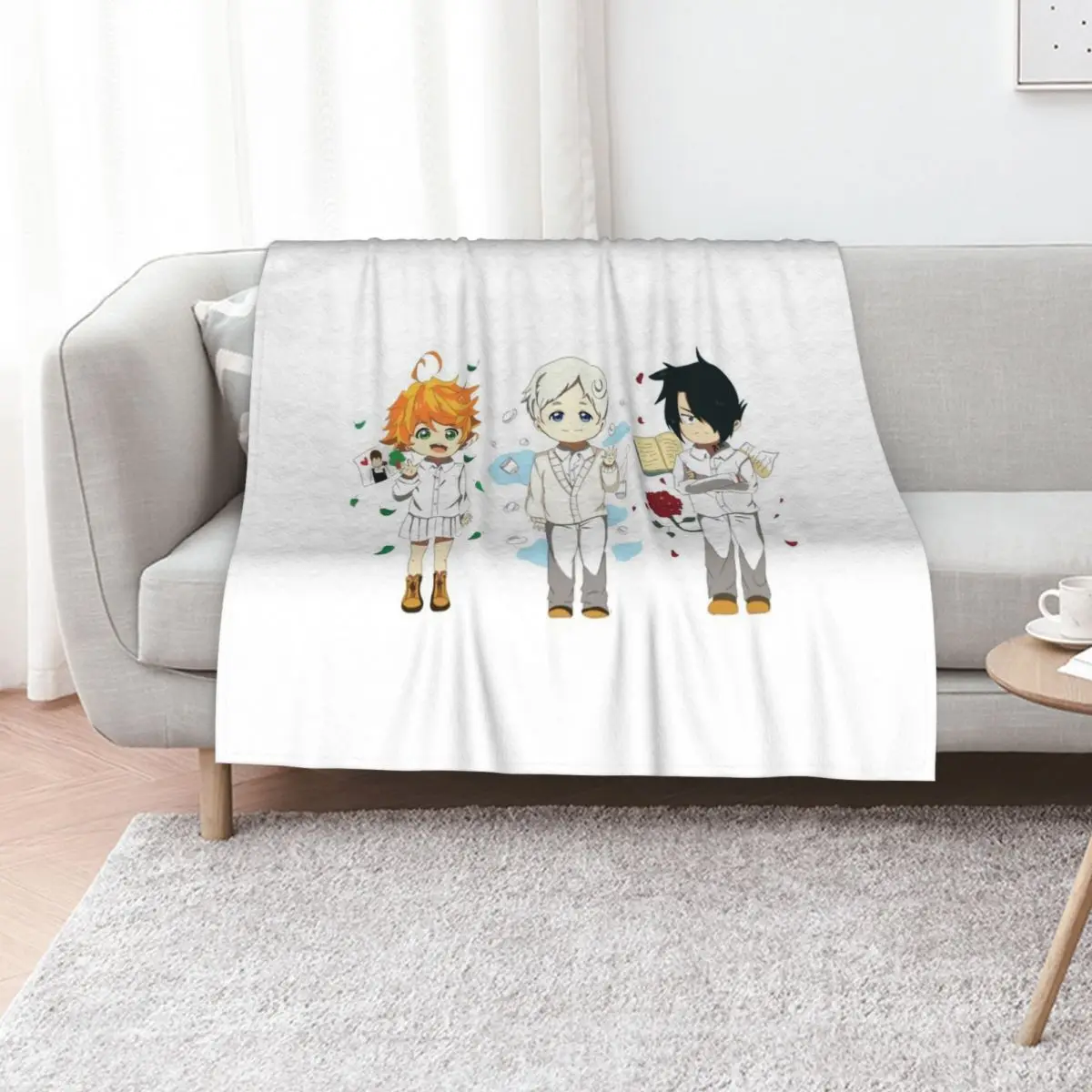 the promised neverland Throw Blanket funny gift Decorative Sofa Soft Beautifuls Winter beds Hair Blankets