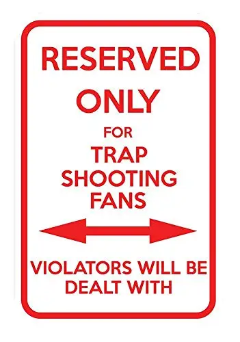 for Garage Home Garden Store Bar café 8x12Inch,Parking for Trap Shooting Fans,Sign Aluminum Sign Decor for Home Bar Diner