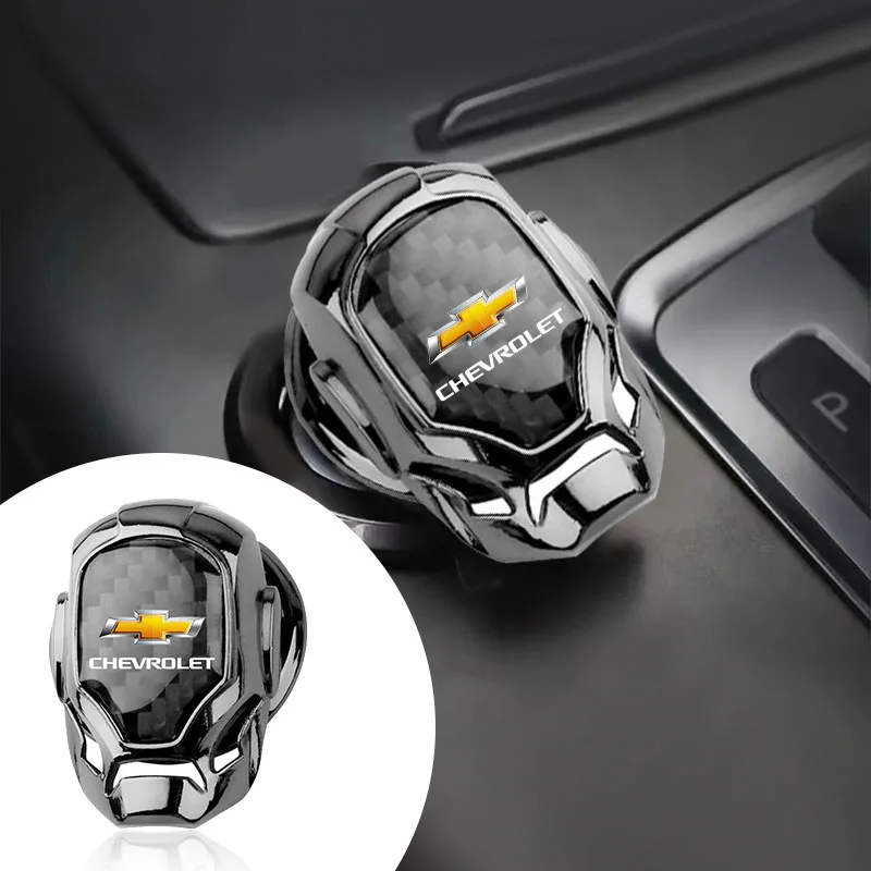 Cubierta protectora de arranque con un solo clic para coche, pegatina decorativa de botón Interior, accesorios para Chevrolet Cruze Aveo Captiva Lacetti, 1 ud.