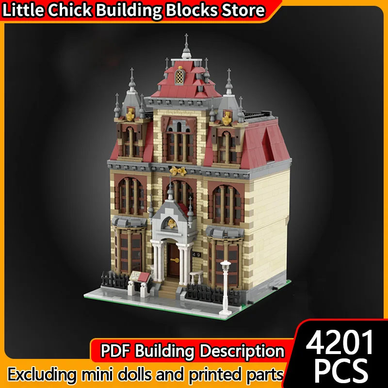 

Medieval Castle Model MOC Building Bricks European-Style Historical Manor Modular Technology Gifts Holiday Assemble Children Toy