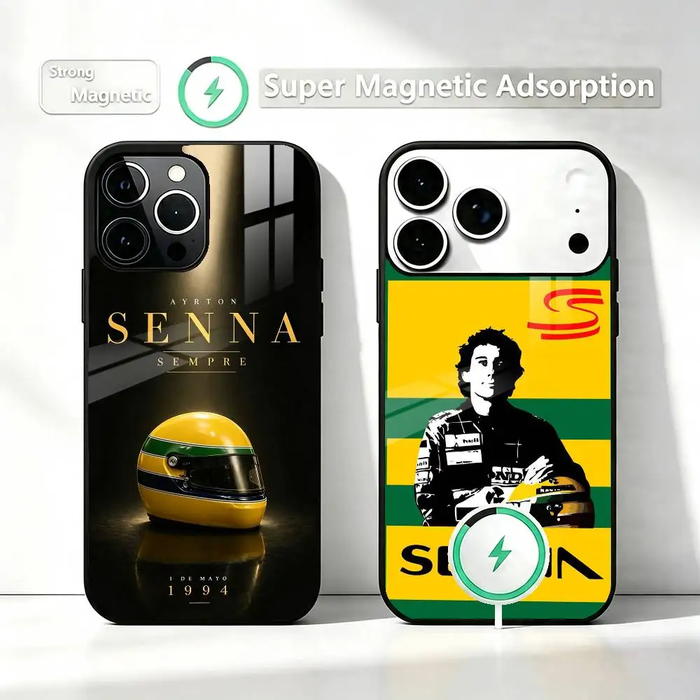 capa-de-celular-ayrton-senna-para-iphone-17-16-15-14-13-12-11-plus-pro-permite-carregamento-magnetico-sem-fio