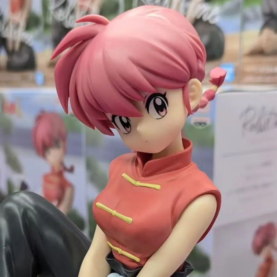 NEW In Stock Ranma 1/2 Tendou Akane Ranma PVC Anime Figure Periphery Kawaii Sitting Toys Desktop Car Ornaments Model Gifts