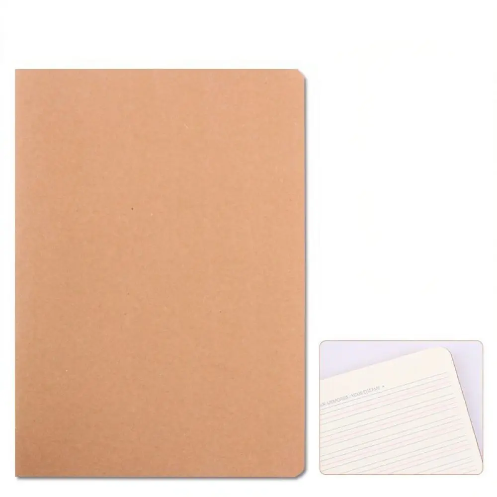 Practical Kraft Paper Diary Notebook Academic Planner Blank Grid Lined Cornell Sketchbook For School Office Writing Supplies