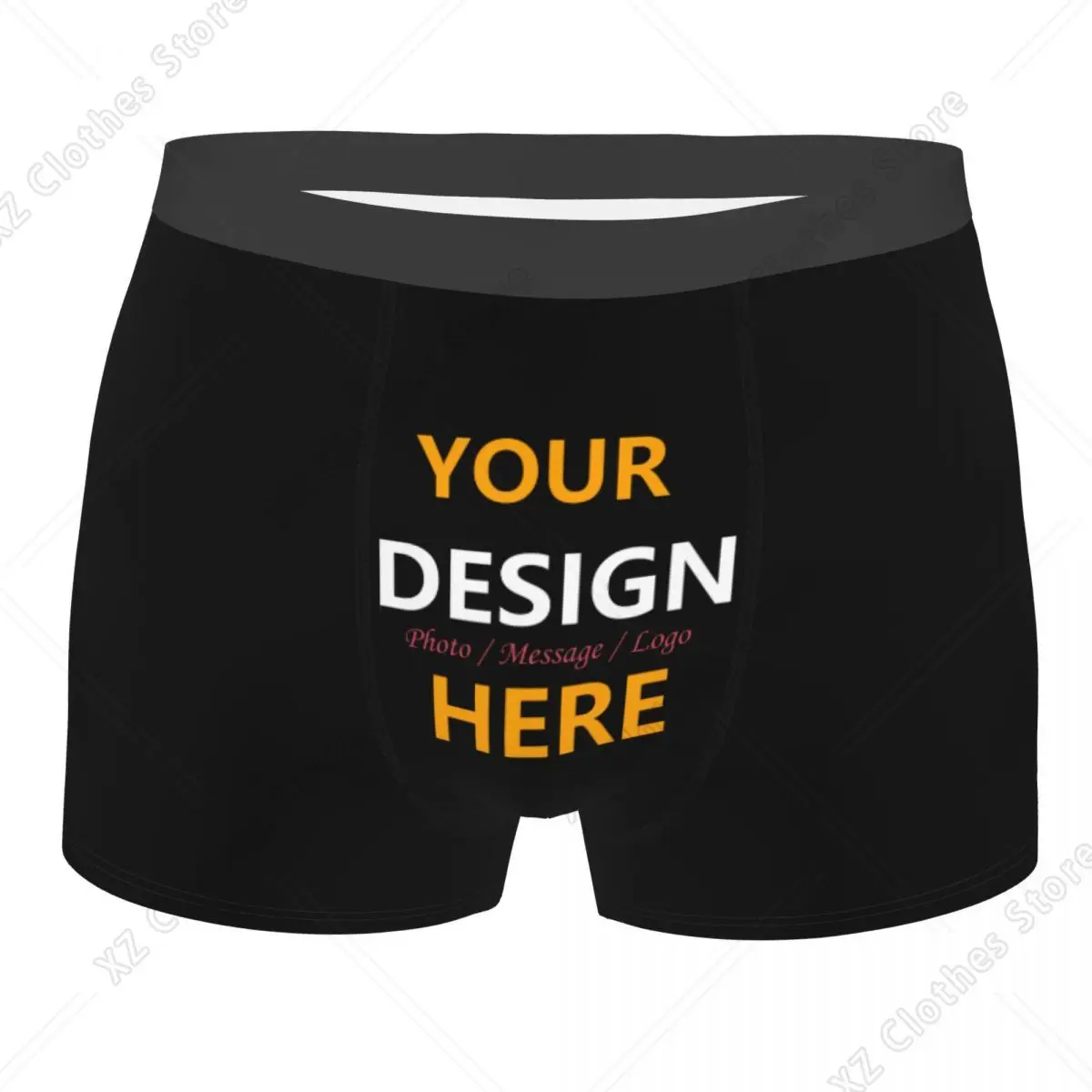 Fashion Breathable Comfort Men's Underwear Custom Your Design Here Underwear Men Personalized Customized Logo Printed Boxer