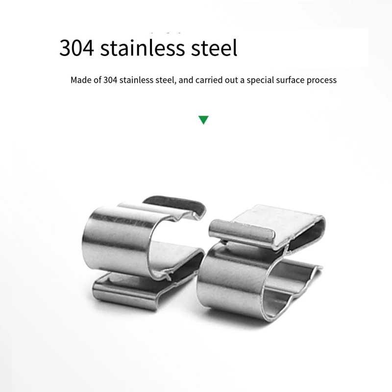 ABFN-100PCS Зажим для фотоэлектрического кабеля Зажим для шнура Нержавеющая сталь 304 Зажим для солнечного кабеля Зажим для кабеля солнечной панели