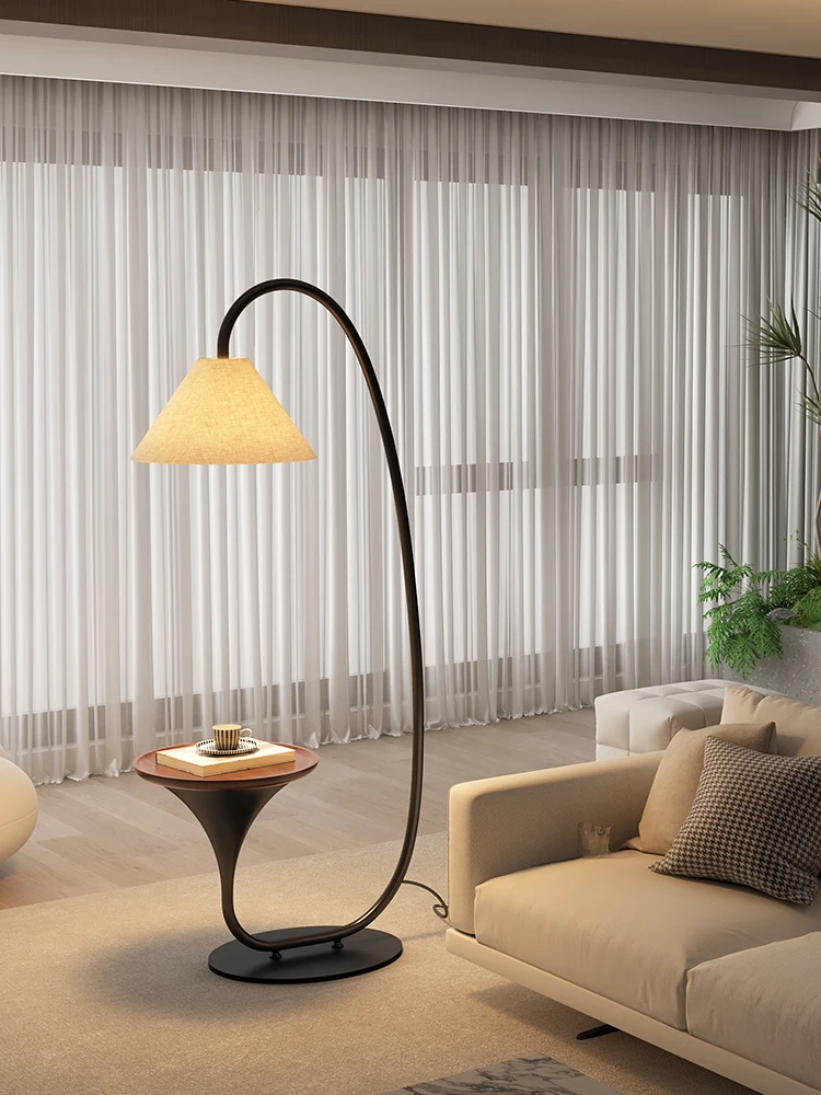Nordic Modern High-End Fishing Lamp Floor Lamp Living Room Sofa Side Standing Lamp Antique Shelf Lamp LED Decorative Floor Light