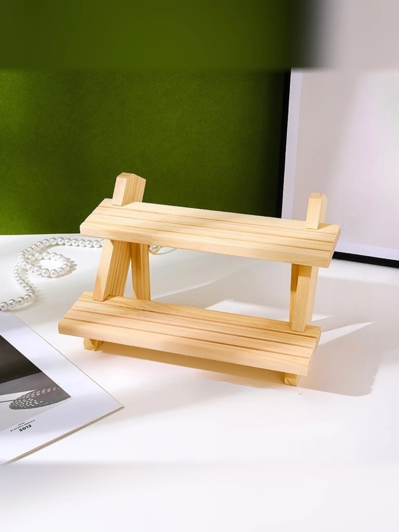 Display Stand Solid Wood Earrings Display Rack Jewelry Rack Figure Doll Stall Cardboard Jewelry Rack