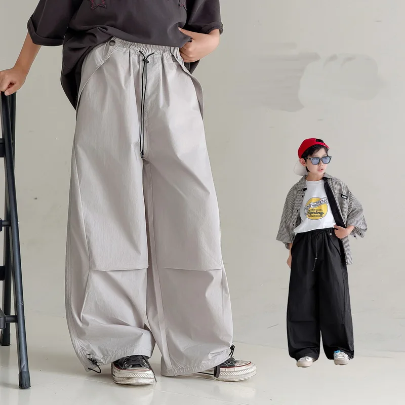 Kids New Design Summer Trackpants for Boy Straight Fit Running Pants Breathable Quick Drying Sweatpants Child Sports Trousers
