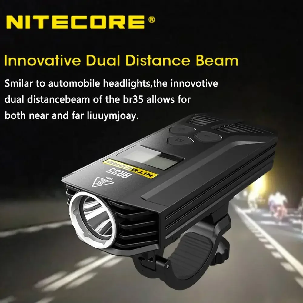 NITECORE BR35 Bicycle Light High Power Rechargeable 1800 Lumens Built-in 6800mAh Battery with CREE XM-L2 U2 LED Cycling Light