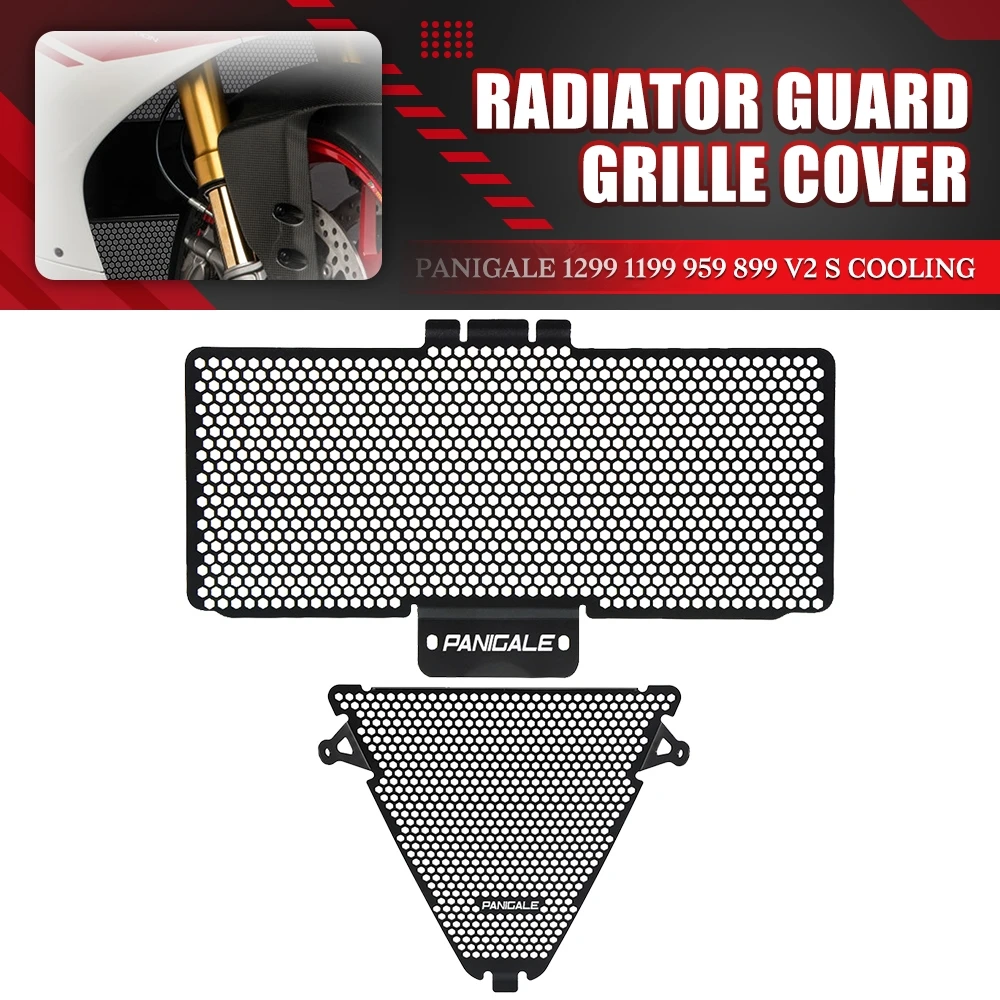 Motorcycle Radiator Grille Guard Cooler Cover FOR Ducati Panigale V2 899 1199 1299 S R FE 959 Corse 299 Superleggera 2012-2021