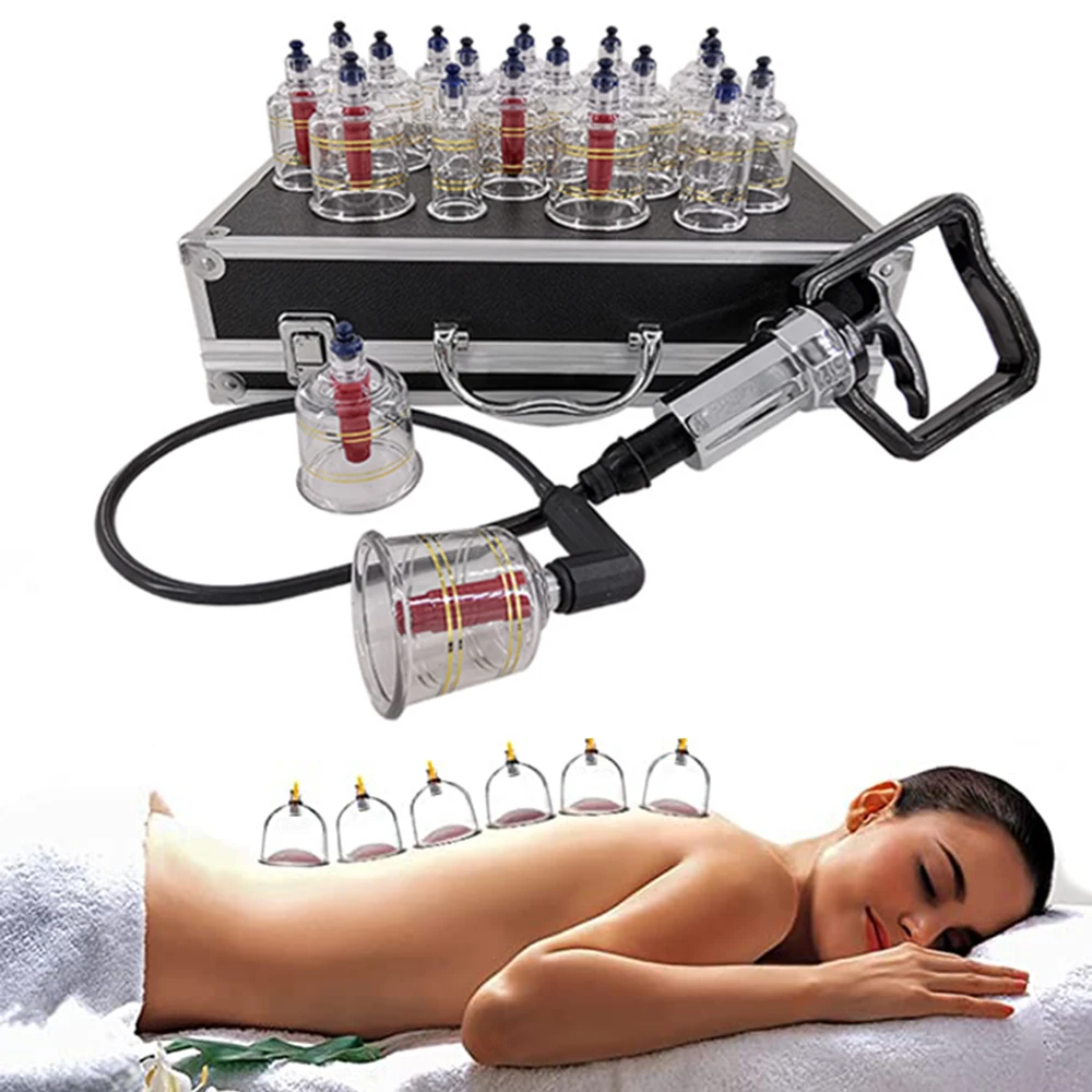 19can Plastic Vacuum Cupping Set Ventosa Professional Ventosaterapia Xicara Chinese Medical Cups Jars Therapy Suction Cup Vacuum