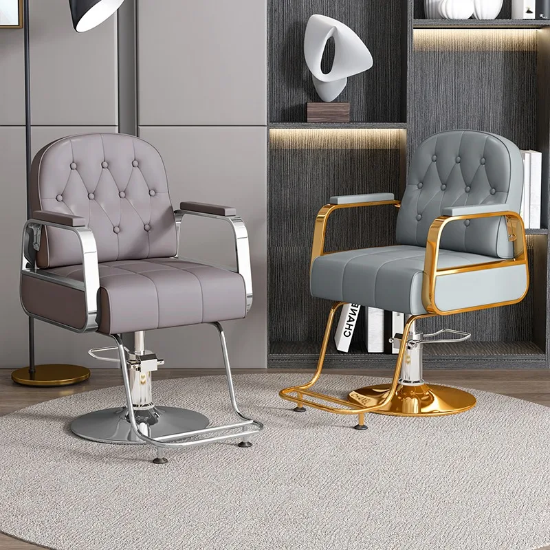 Swivel Rotating Barber Chair Light Luxury Hydraulic Salon Chair Large Capacity Nordic Poltrona Barbiere Barbershop Equipment