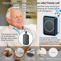 -N21R Wireless Doorbell 300 Meters Old Call Self-Service Electric Remote Control Doorbell Remote Control Waterproof EU PLUG