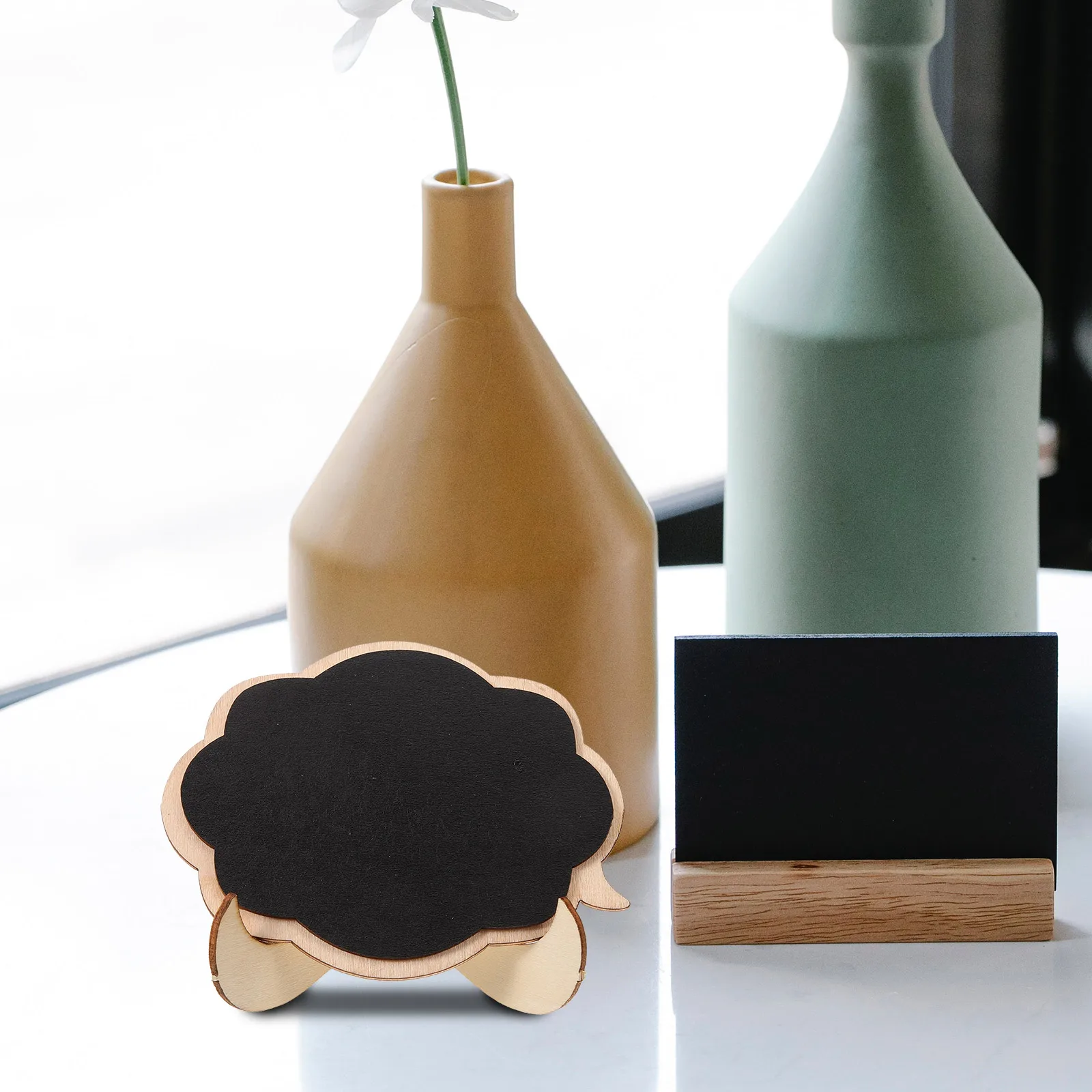 

20pcs Mini Wooden Painting Board Small Chalkboard Signs Compact Portable Sturdy Shelf Labels Tabletop Display