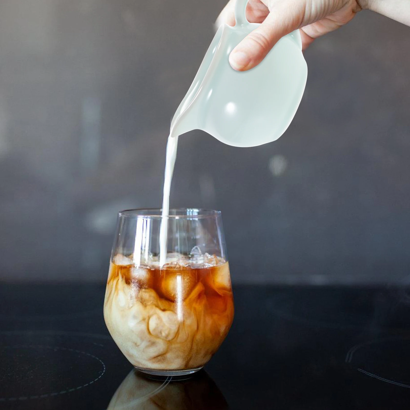 

Ceramic Milk Pitcher Small Creamer Jug Lightweight Sauce Syrup Dispenser for Coffee Latte Hot Butter Serving Ceramic Cup