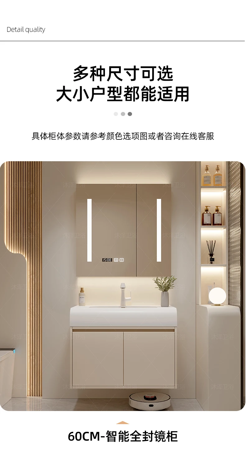 Vanity with Sink Shelves Sink Under Cabinet Bathroom Bathroom Sets Full Set Furniture Comfortable with Drawers Storage Cabinet