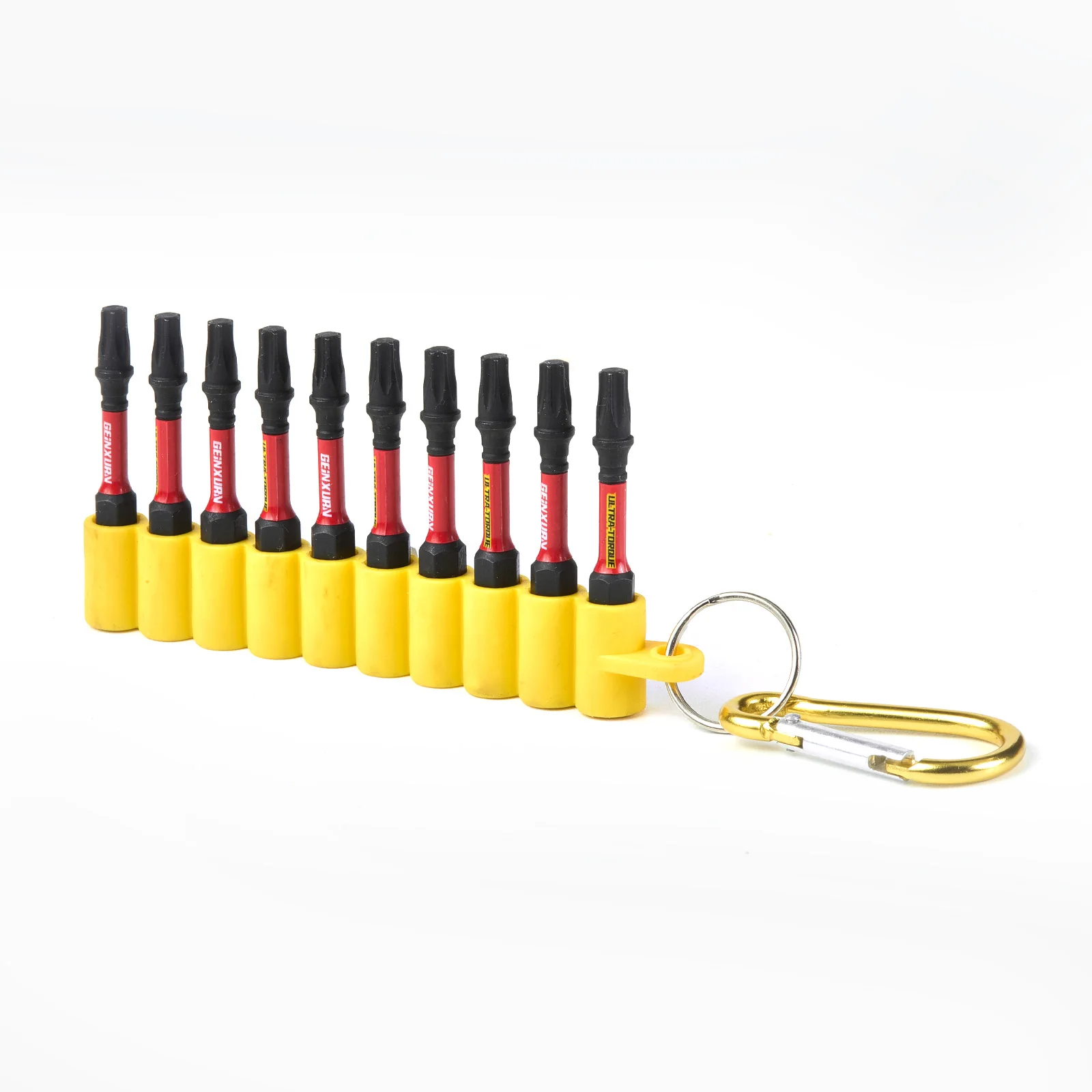 Geinxurn Impact Torx-Schraubendreher-Bits-Set, 2-Zoll-T25-Treiber-Bits aus magnetischem S2-Stahl mit weichen Aufhängestreifen