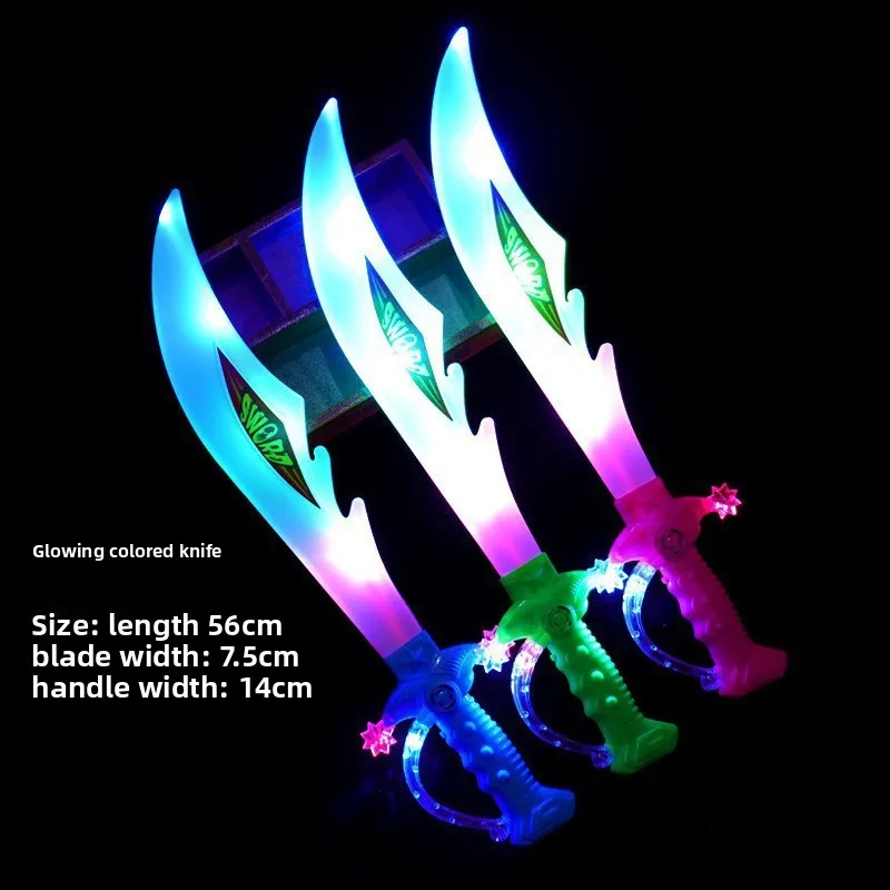 Miecz świetlny z tworzywa sztucznego 56 cm / 22,05 cala, kolorowe rekwizyty modelarskie, akcesoria do gier, artykuły imprezowe, kolekcjonerskie dekoracje ekspozycyjne, zabawki na zewnątrz.