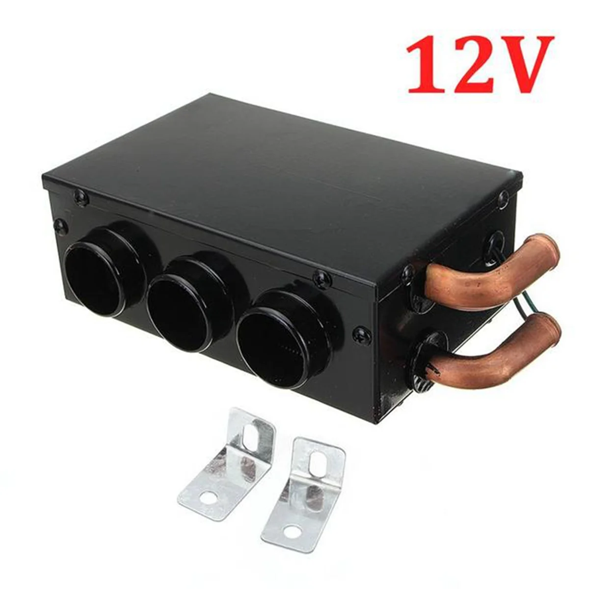 24V Car Truck Universal Defroster Car Heater Three-Hole Water Heating Heating Fan