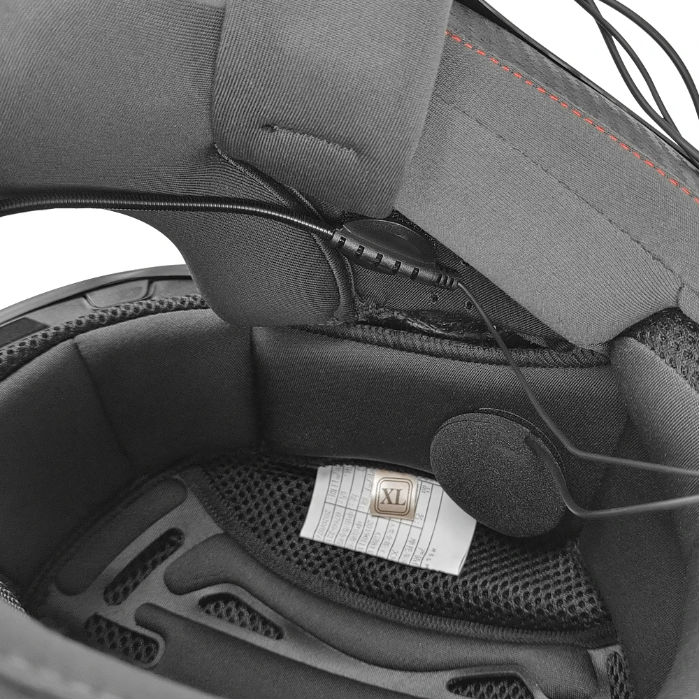 EJEAS V6 PRO+ Type-C Jack Microphone Speaker Headset New Style ​Mounting Clip Double-Sided Tape for Motorcycle Helmet Interphone