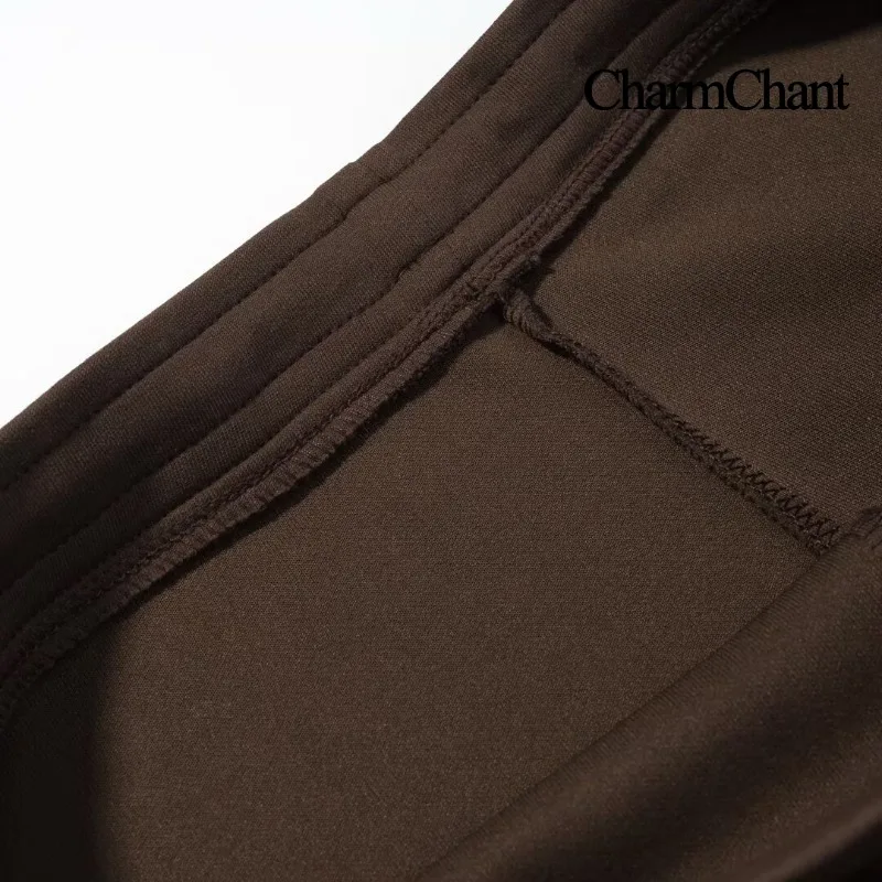 Pantaloni svasati a vita media CharmChant da donna Primavera Autunno 2026 Pantaloni da jogging sportivi comodi ed eleganti con coulisse