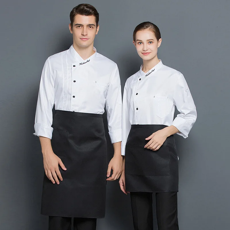 Chef Uniform Long Sleeve Autumn and Winter Hotel Catering Waiter Workwear Restaurant Ding Room Chef Overalls plus Size