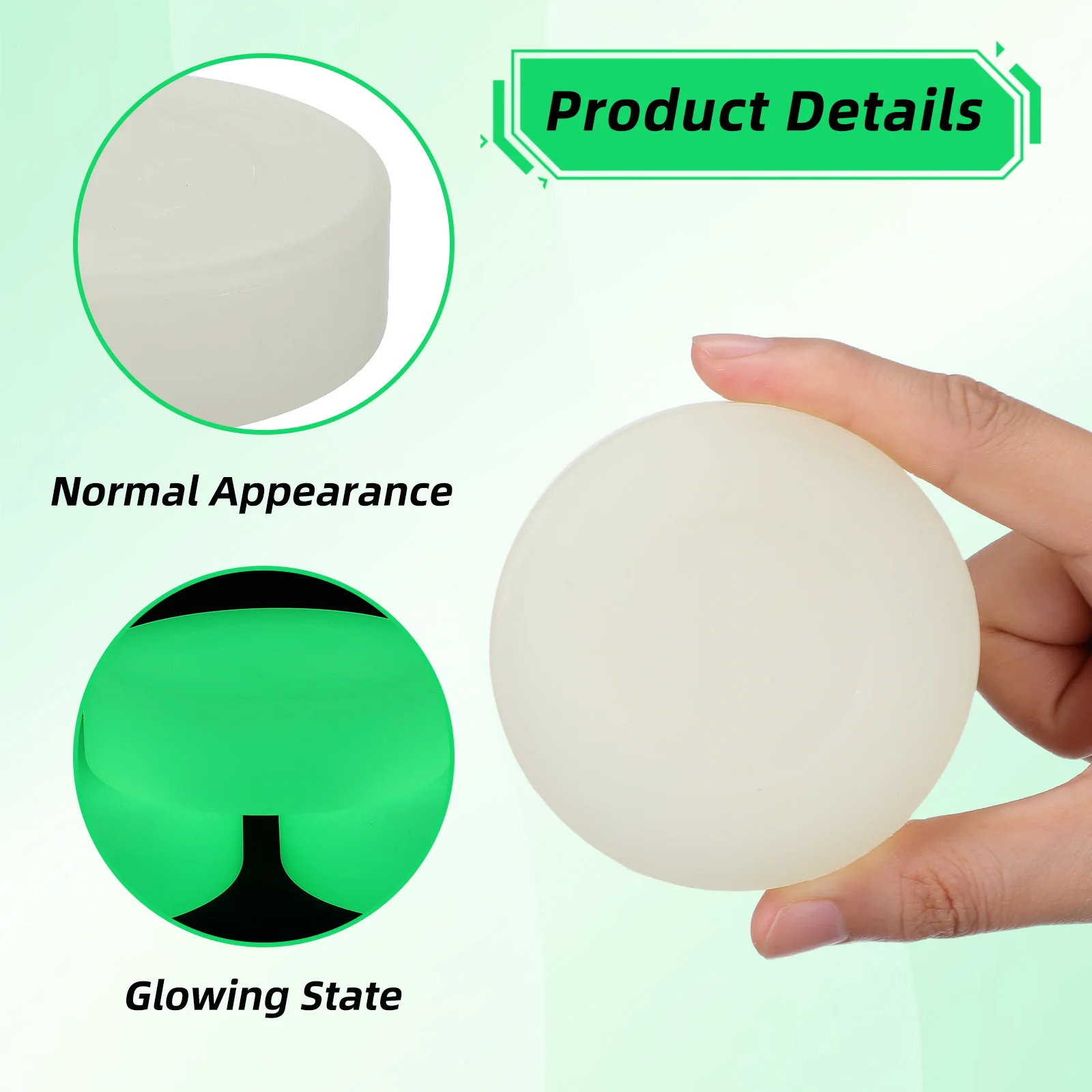 3 قطعة كرات الهوكي الجليد توهج في الظلام ممارسة الهوكي كرات هوكي الجليد مضيئة في الهواء الطلق ليلة الرياضة فاني هوكي كرات الصولجان