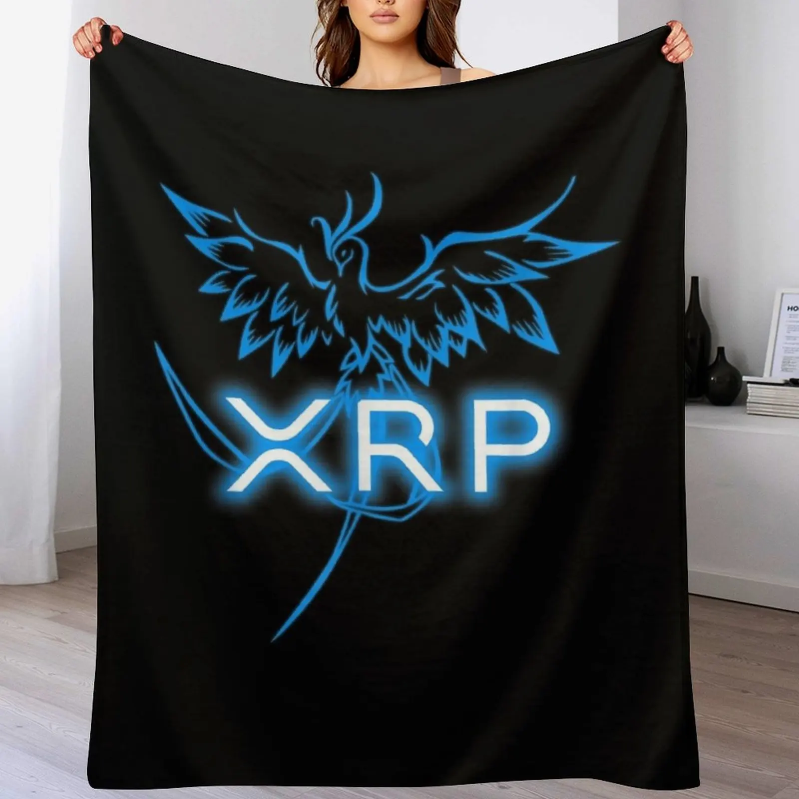 XRP cryptocurrency - XRP Throw Blanket Luxury Picnic Hairys Plaid Blankets