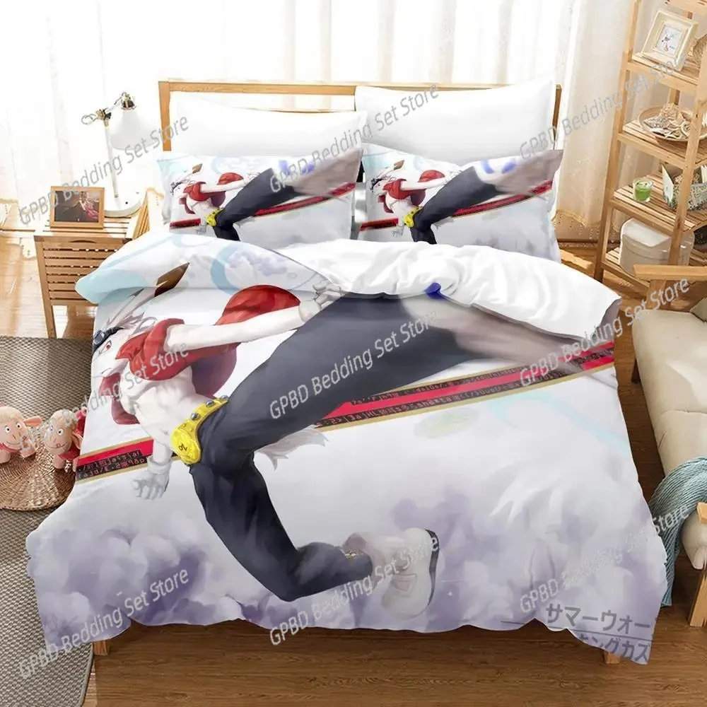 موضة ثلاثية الأبعاد طباعة الصيف الحروب الملك كازما طقم سرير الكرتون أنيمي ثلاث قطع مجموعة الكبار طفل غرفة نوم حاف مجموعات المنسوجات المنزلية #5