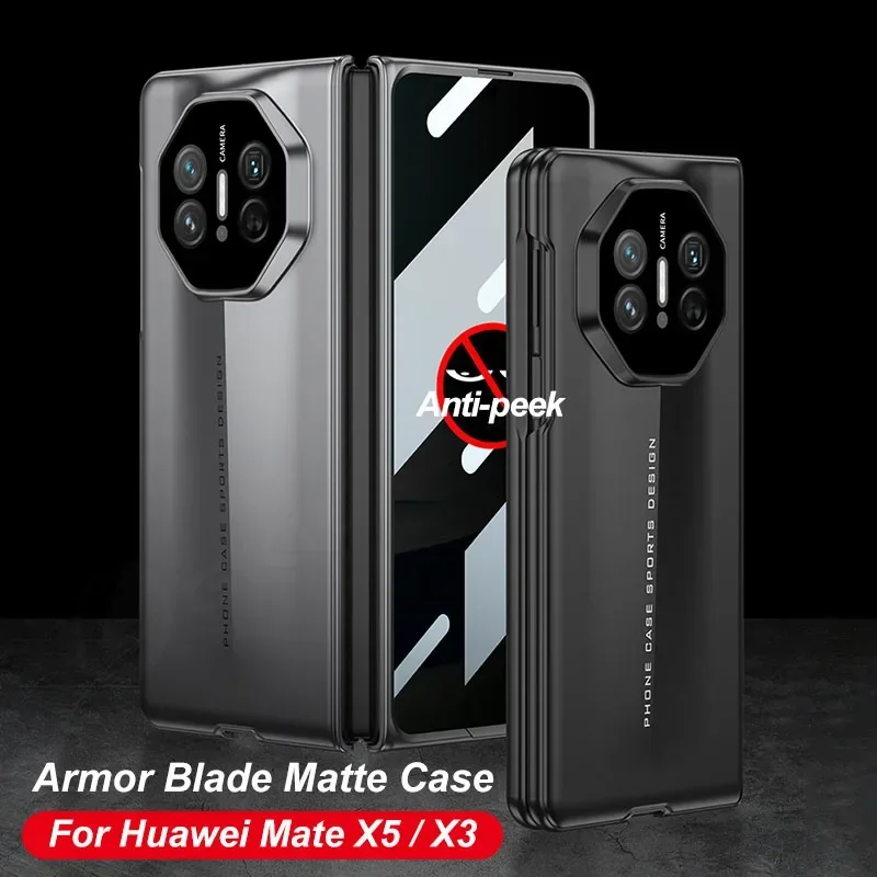 

Anti-peek Glass Blade Armor Plastic Case For Huawei Mate X5 Shockproof Protective Matte Slim Hard Cover For Huawei Mate X3 Cases